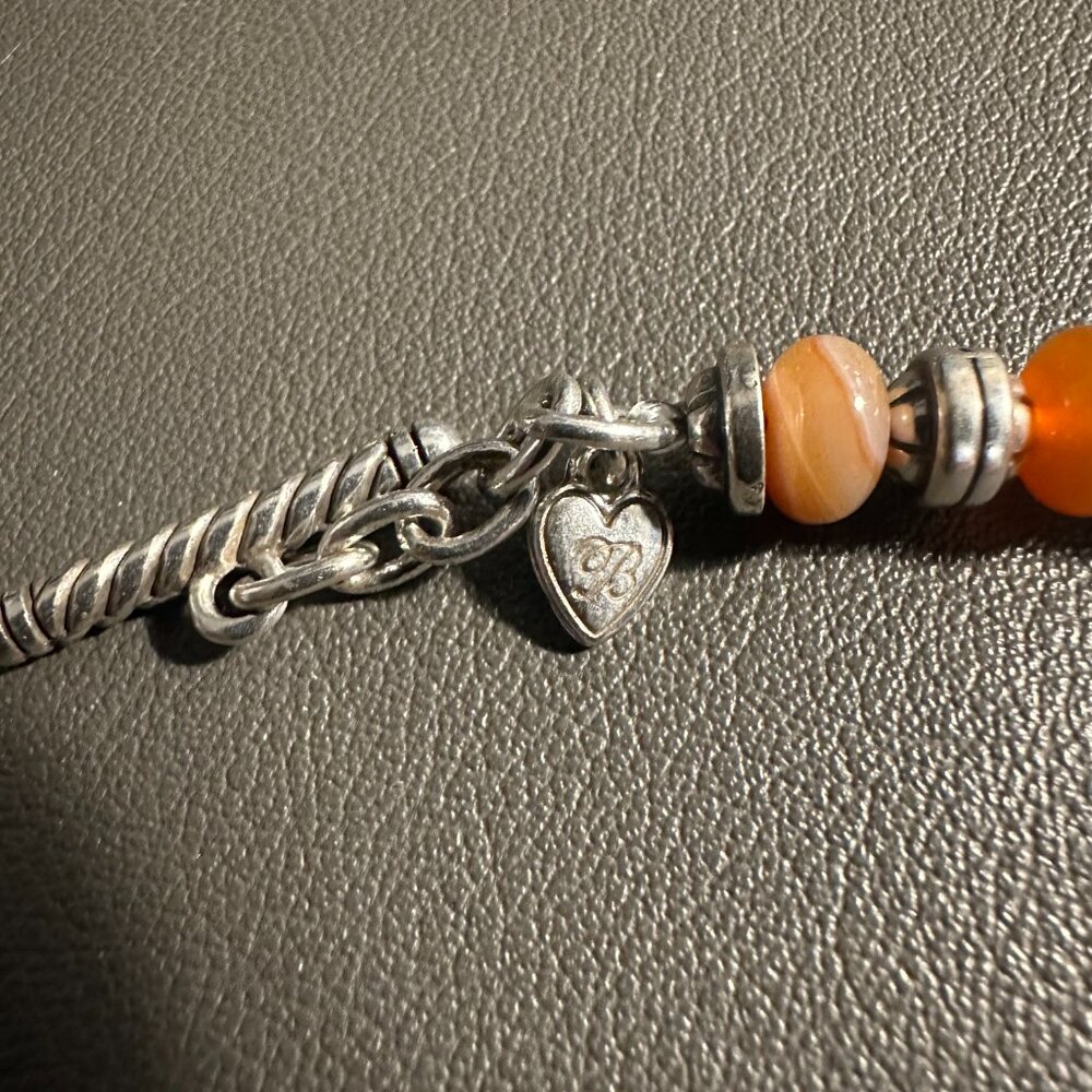 Bundle of Two Bracelets - Brighton Agate Beaded and Silver Baltic Amber - Picture 3 of 9